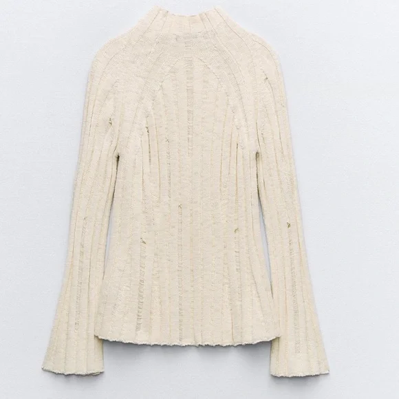 🎁Zara Ribbed Knit Cotton Sweater - New🎁 - Picture 7 of 15